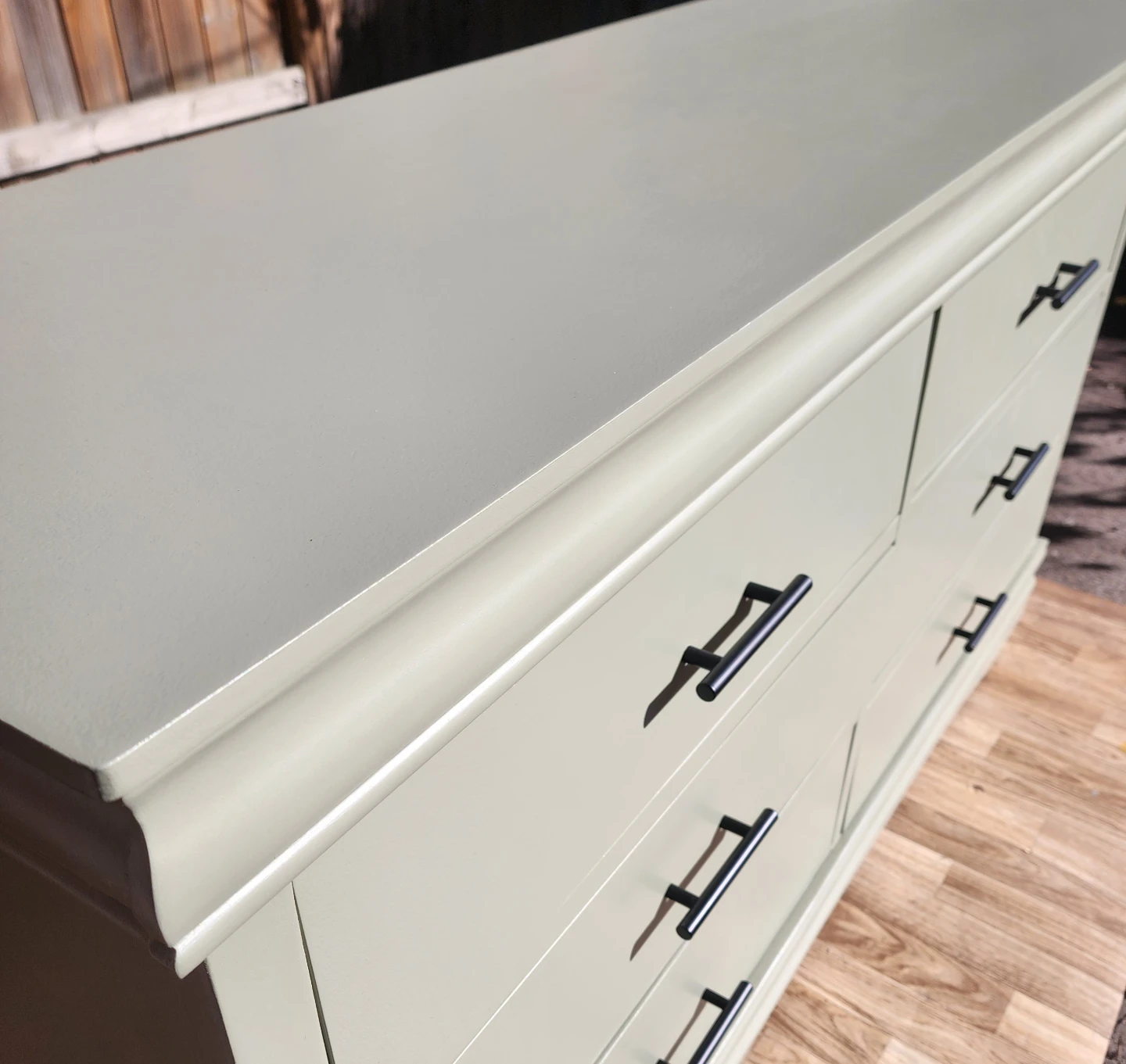 Sage Green 6-Drawer Long Dresser | Beautifully Refinished - photo 5
