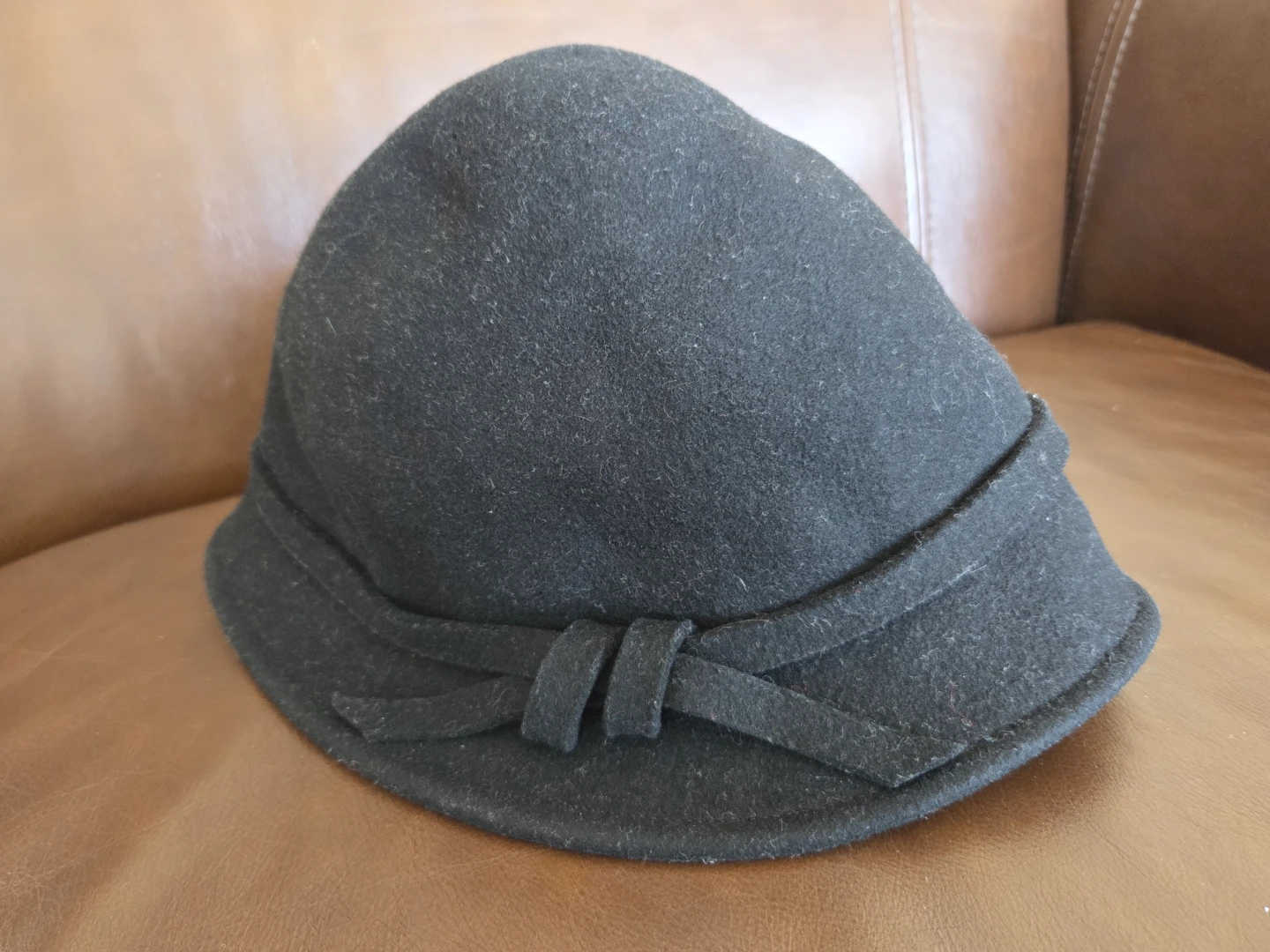 Black 100% Wool Hat