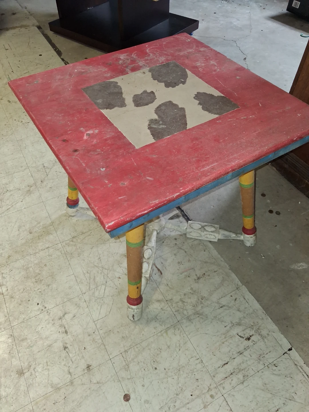 Colorful Painted Wooden Accent Table - photo 3