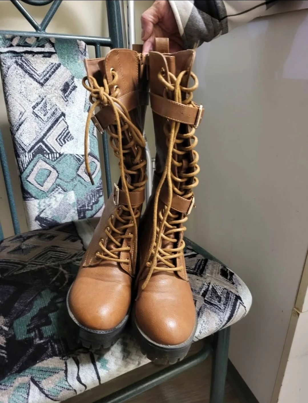 Pair Of  Heeled Thigh High Boot Tan - photo 3
