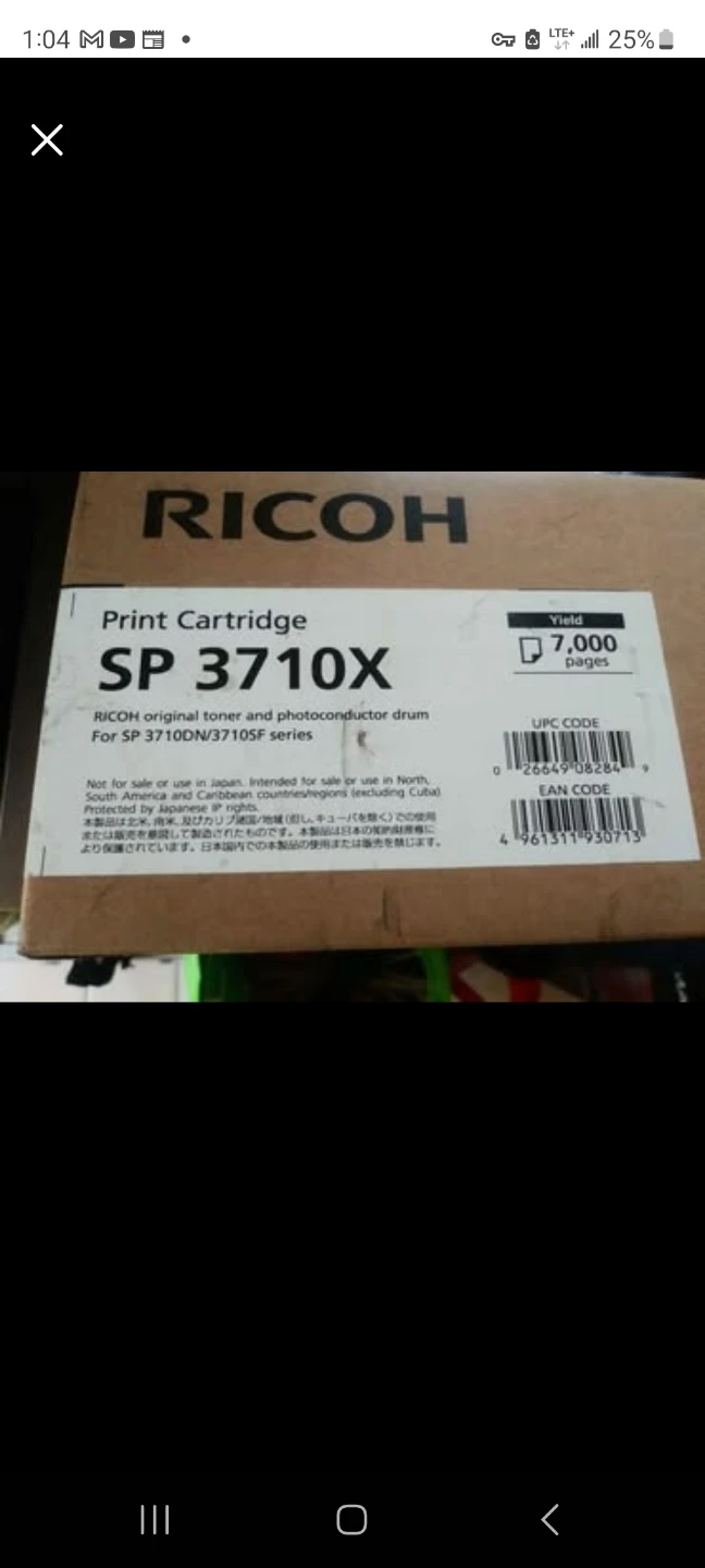 Ricoh SP 3710X Print Cartridge - photo 2