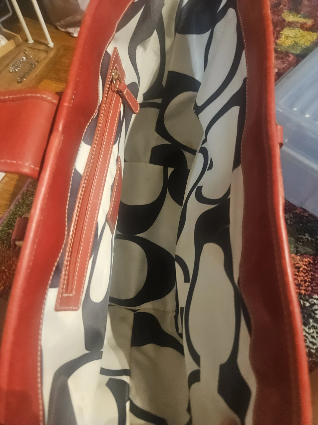 Coach Straw and Leather Handbag - photo 3