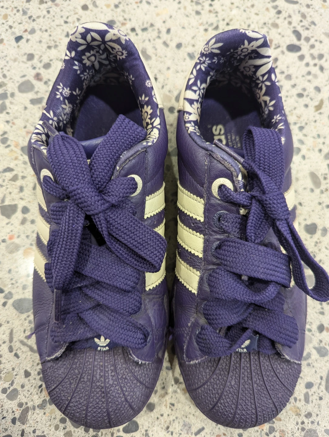Adidas Superstar Purple Floral Sneakers