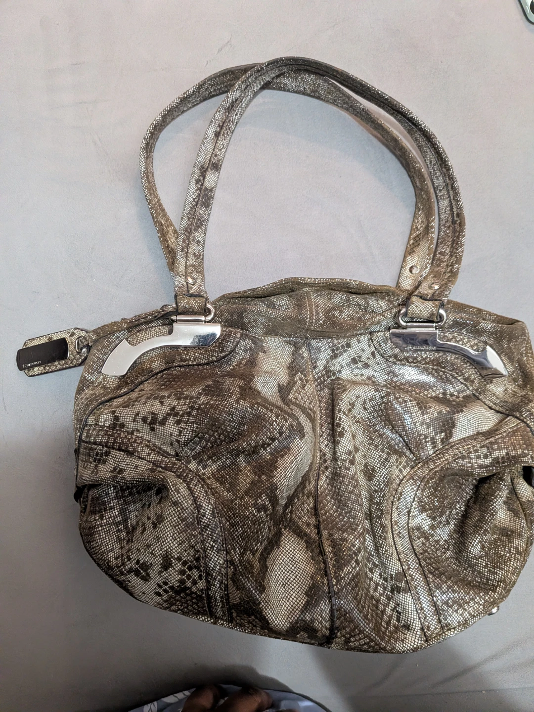 B. Makowsky Snakeskin Print Handbag - photo 3