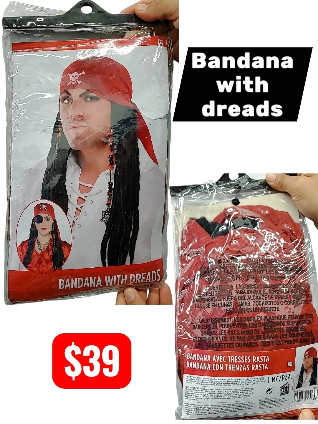 Suit Yourself Pirate Bandana with Dreads