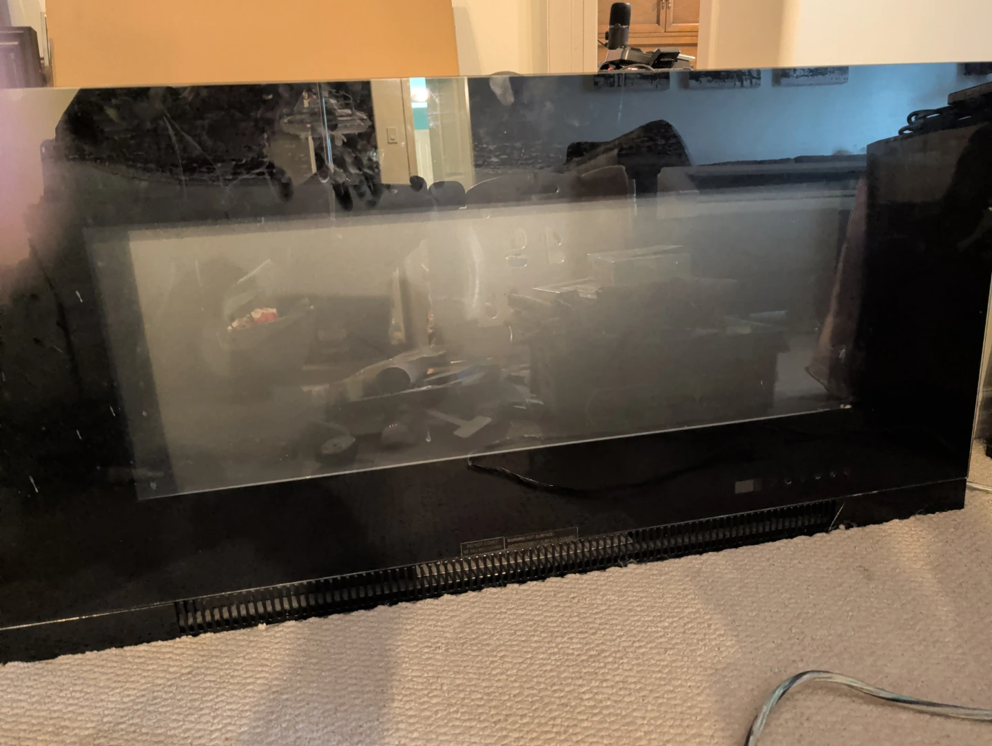 Black Electric Fireplace Wall Mount