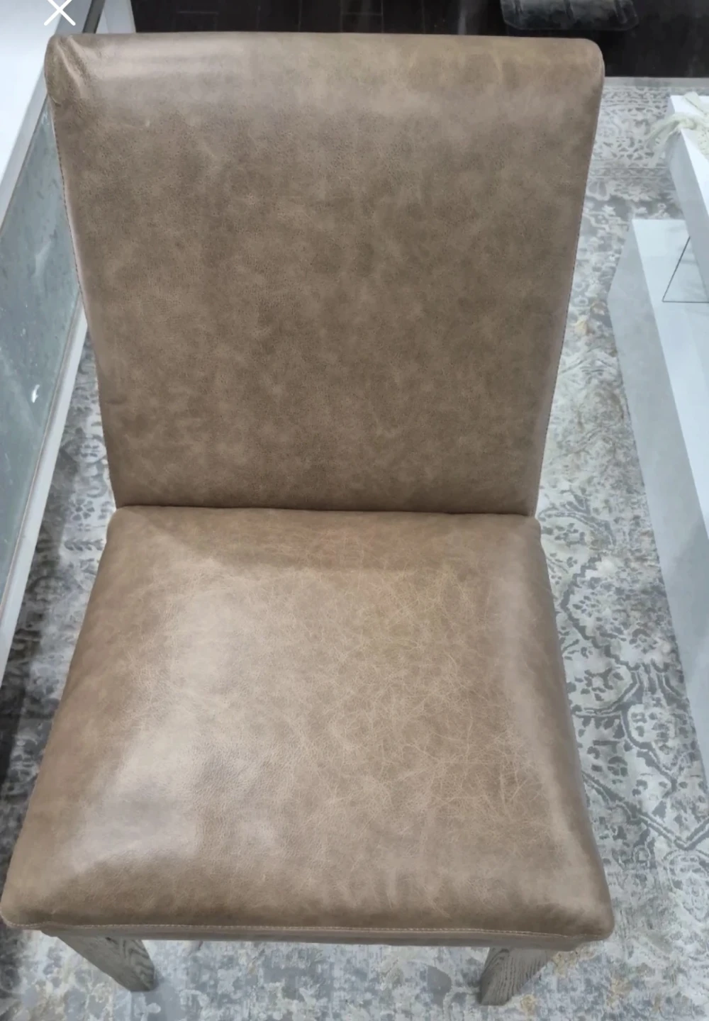Brown Faux Leather Dining Chair - photo 5