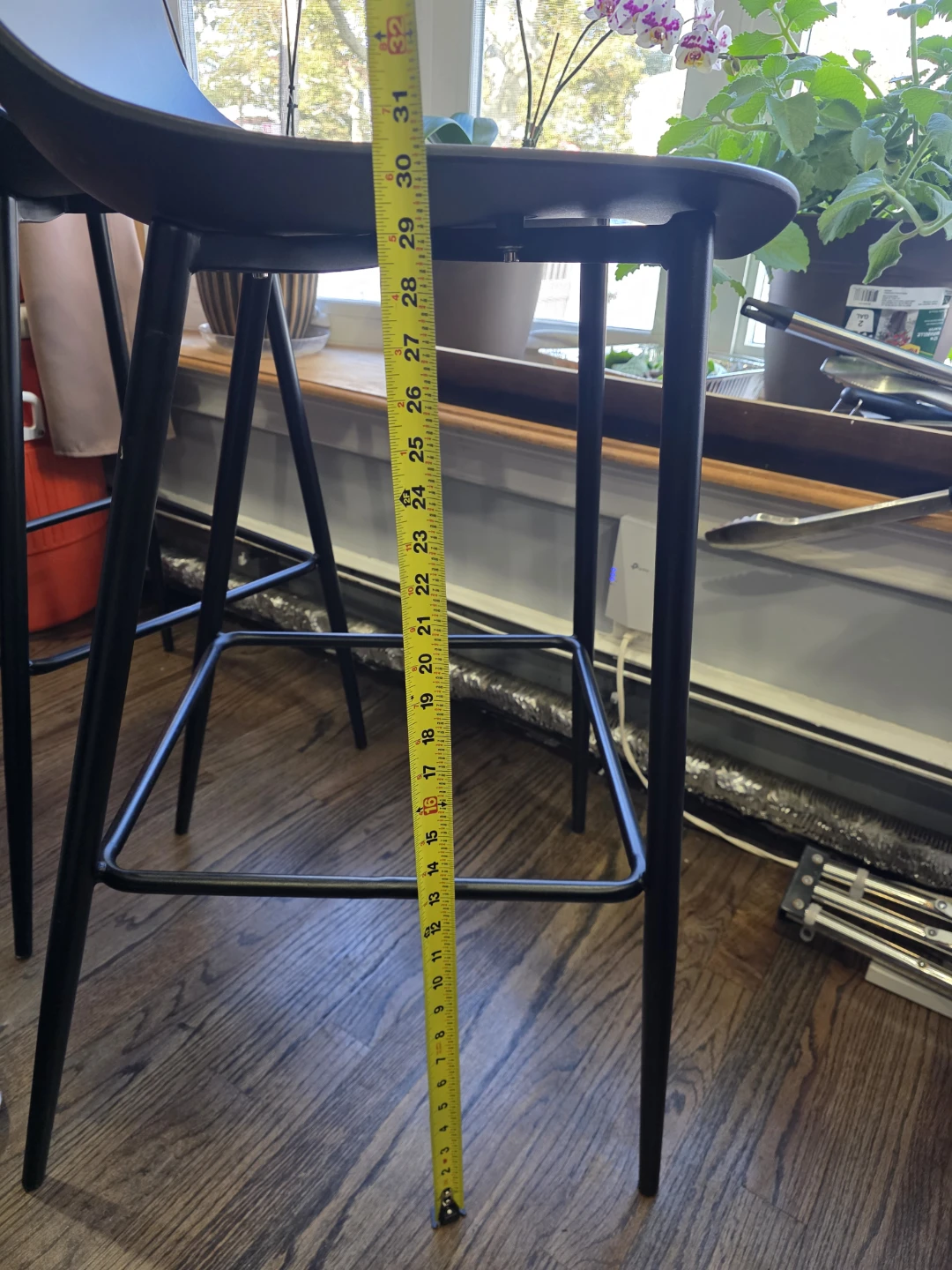 Set of 2 Black Bar Stools - photo 3