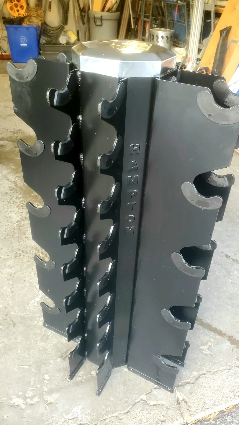 Hampton 4-Sided Vertical Dumbbell Rack (Holds 13 Pairs)