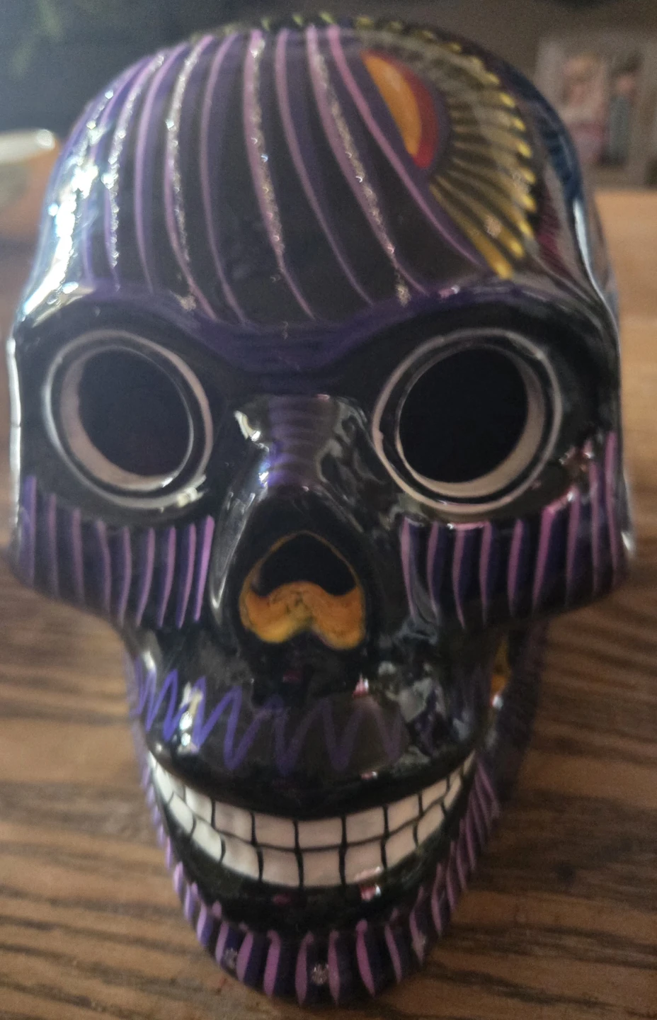 Telavera hand painted Hand-painted sugar skull