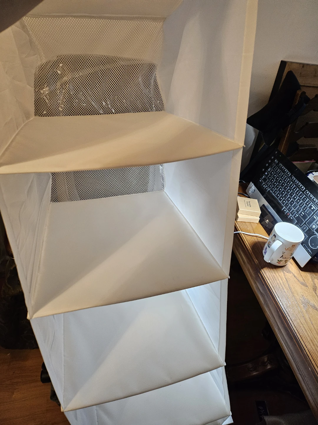 Ikea White Hanging Closet Organizer , 6 shelves - photo 2