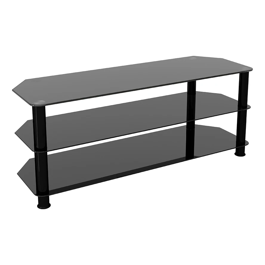 Black Glass TV Stand