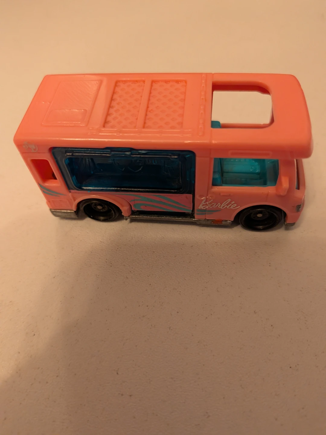 Barbie pink toy camper van