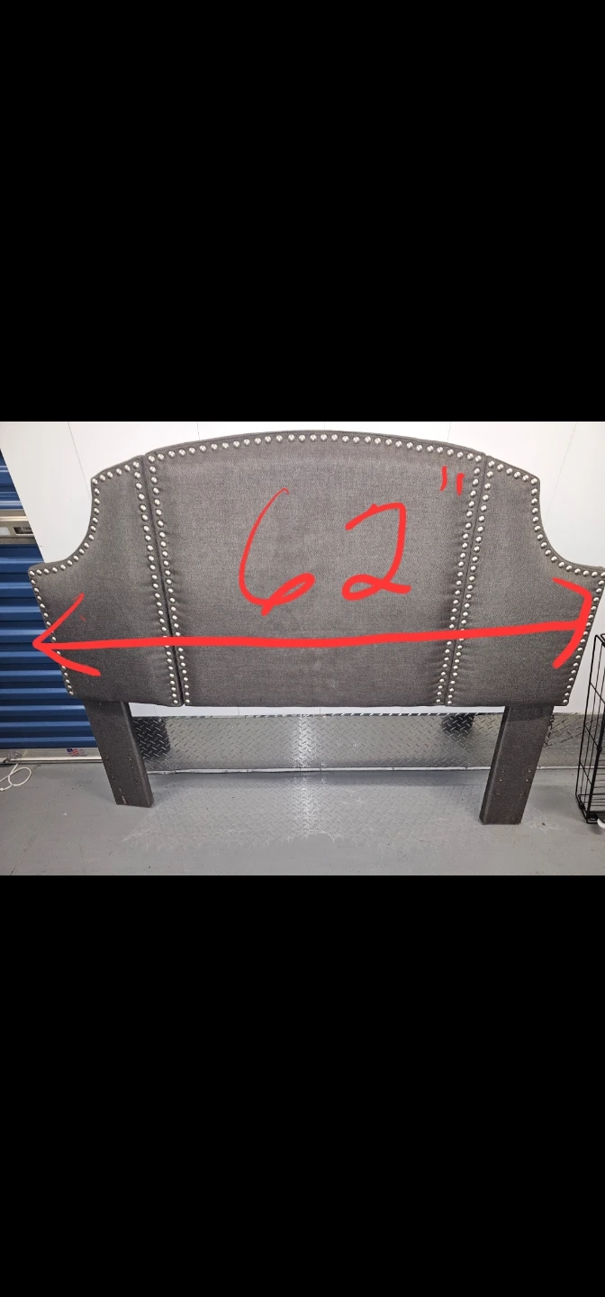 Gray Upholstered Queen Headboard - photo 5