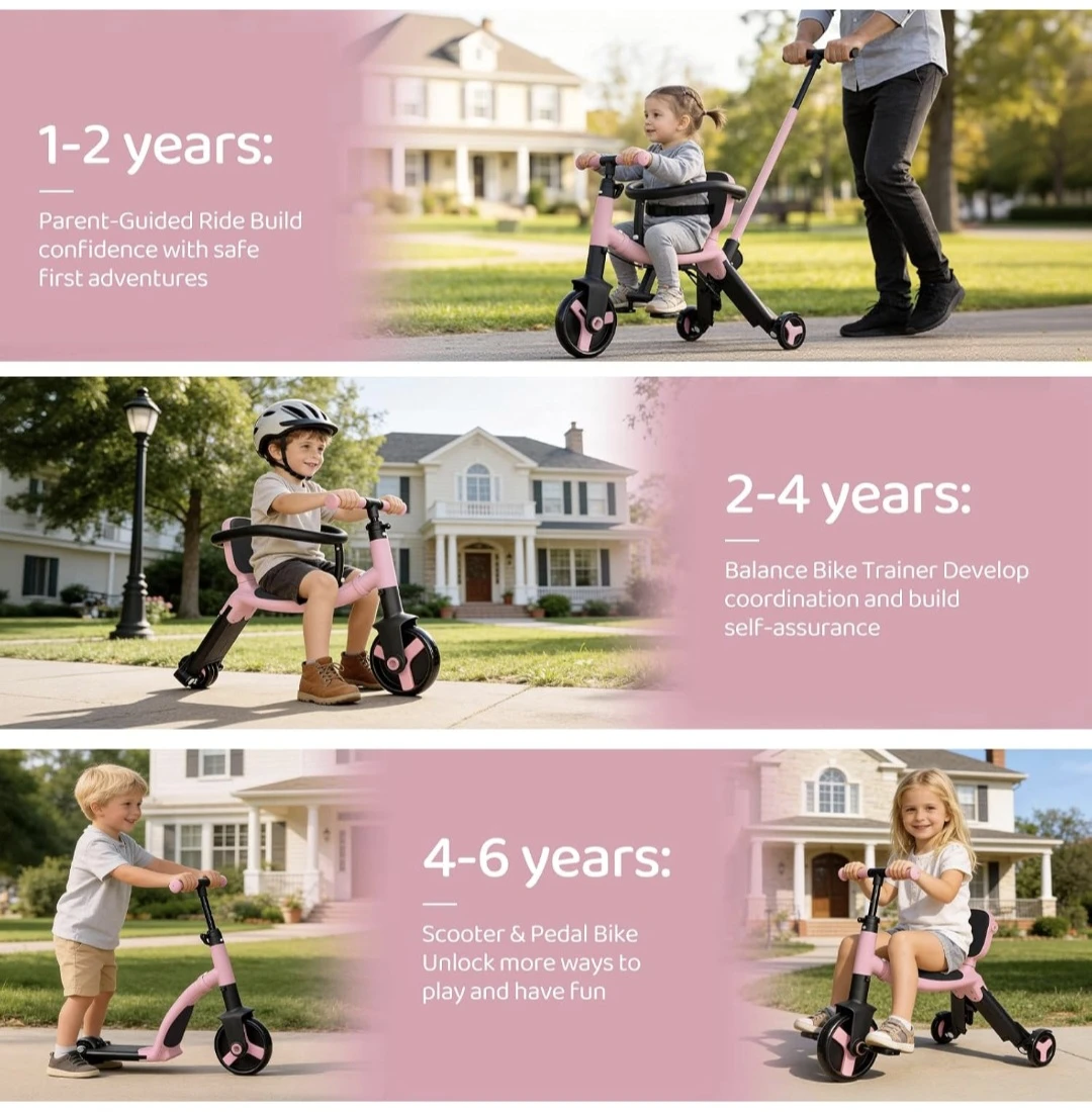 7-in-1 Kids Trike and Scooter - photo 5
