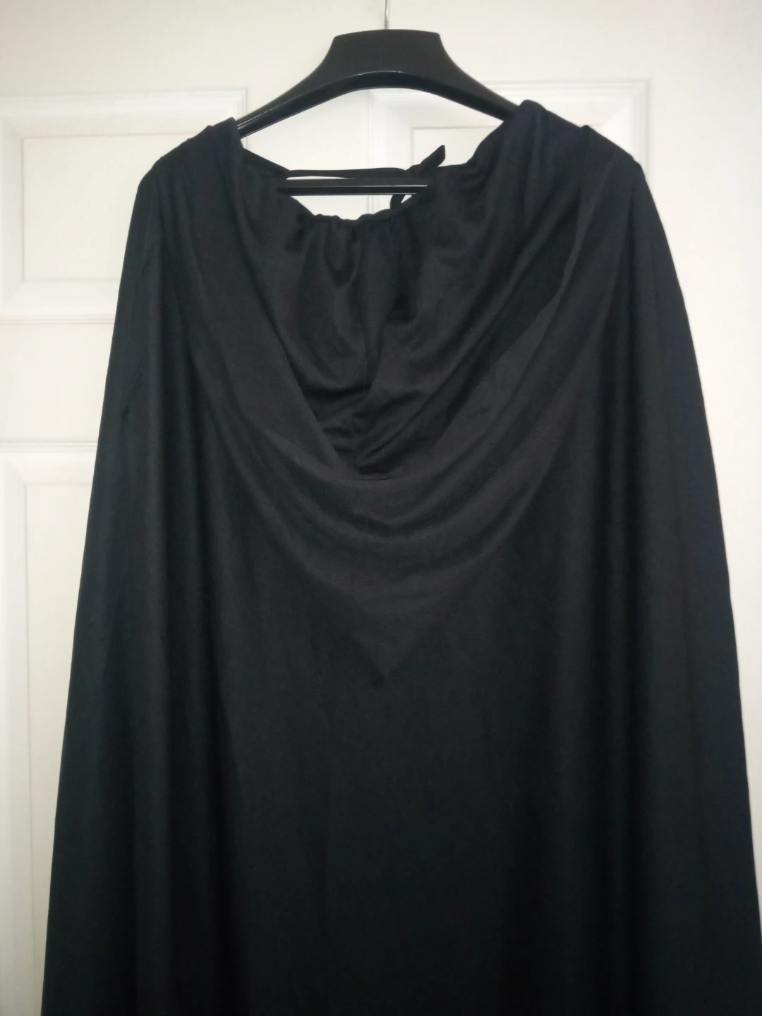 Black hooded cloak