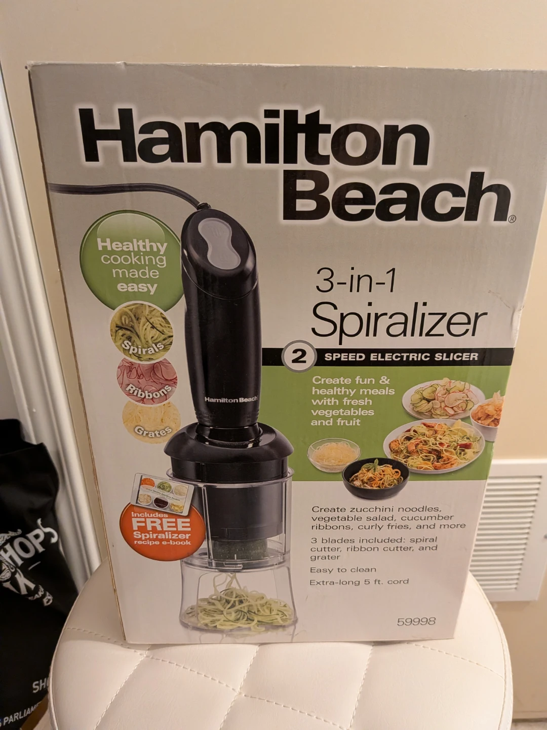 Hamilton Beach 3-in-1 Electric Spiralizer – NEW in Box – $25