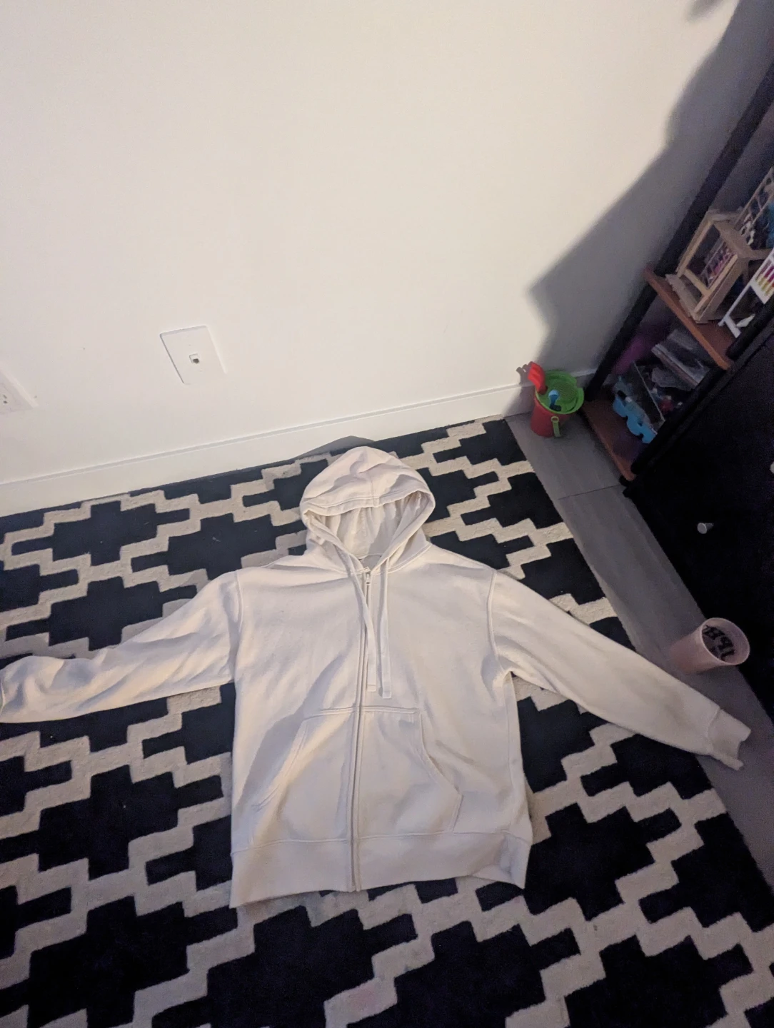 Cream Zip-Up Hoodie