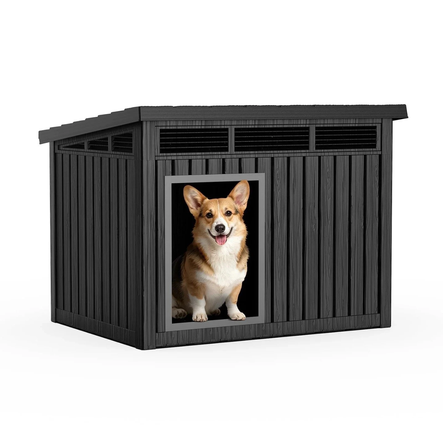 Grey Outdoor Dog House - photo 2