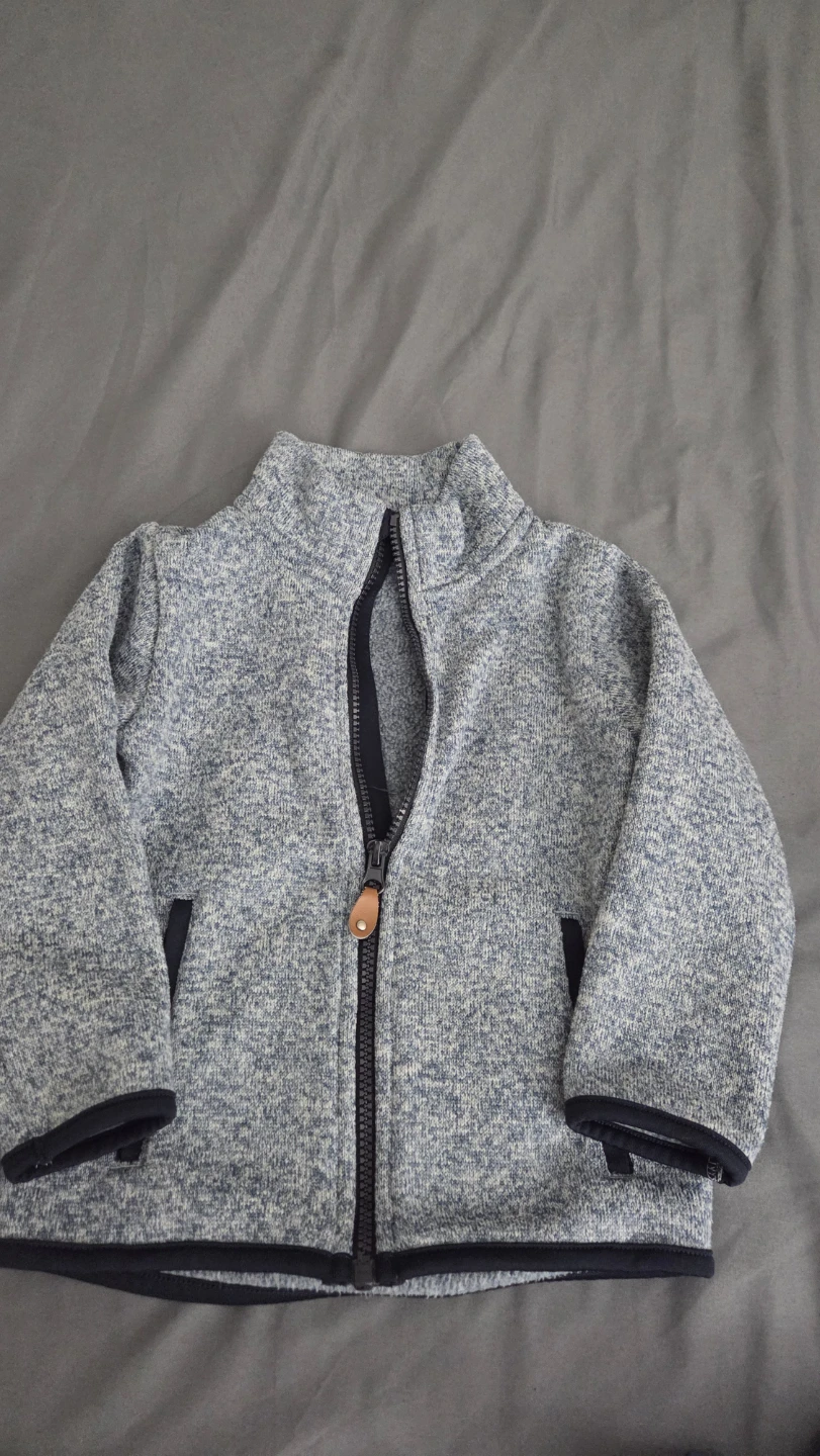 H&M Kids Knit Zip-Up Jacket Blue 3-4T