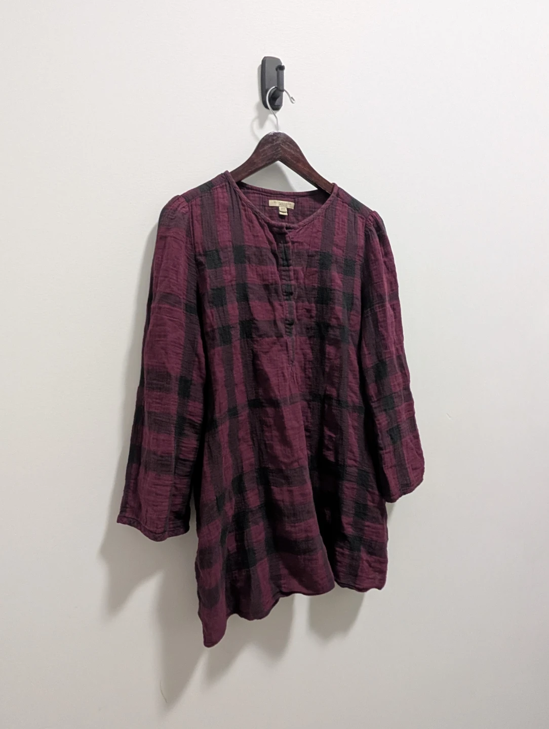 Burberry Brit Plaid Shirt Maroon - photo 4
