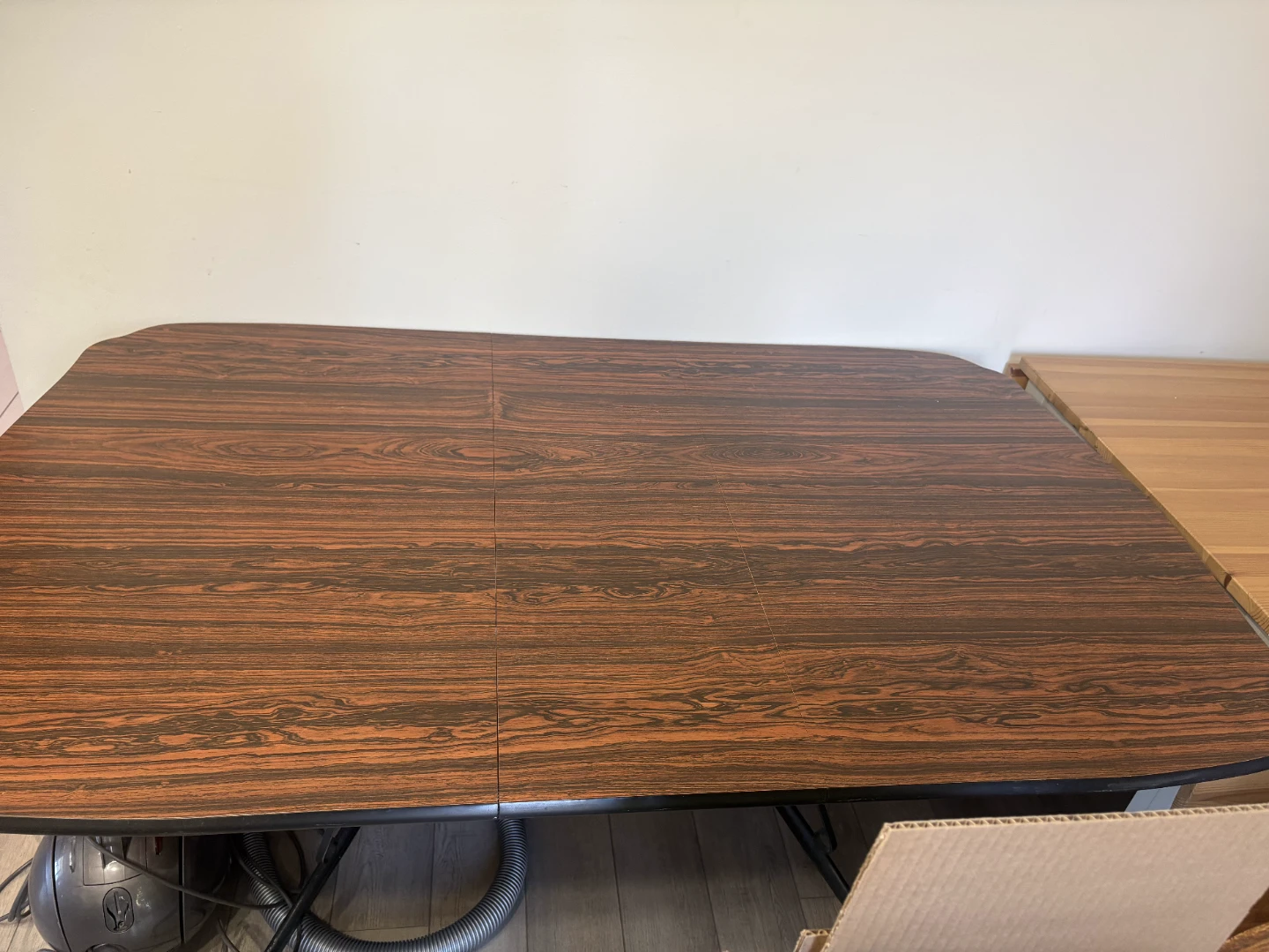 Folding Dining Table with Woodgrain Finish