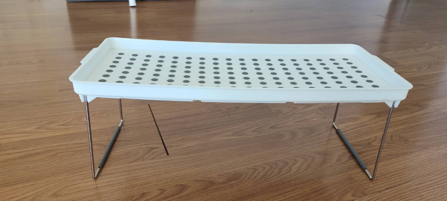 Collapsible White Shelf Organizer