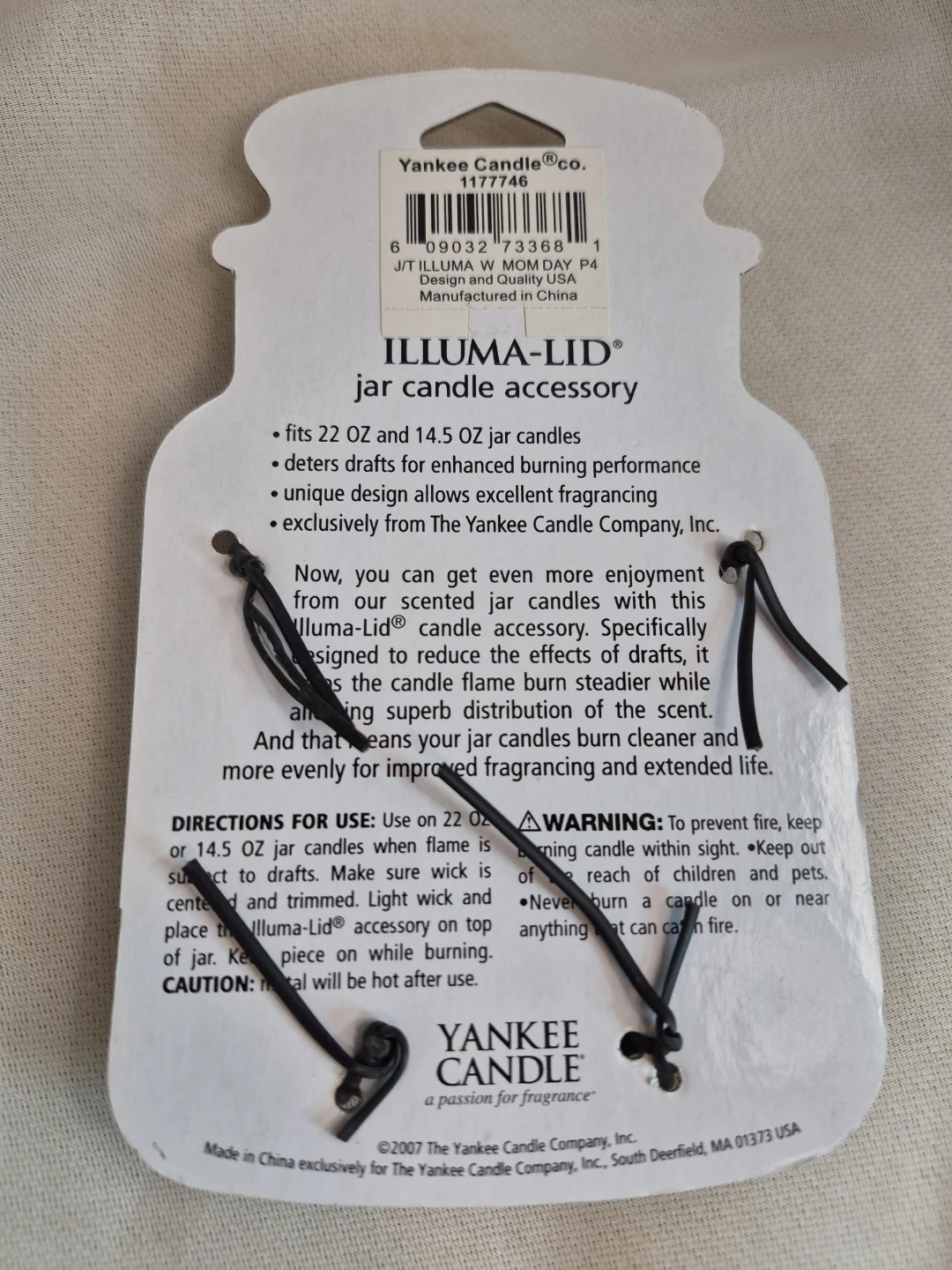 Yankee Candle Illuma-Lid - MOM - Brand New - photo 3