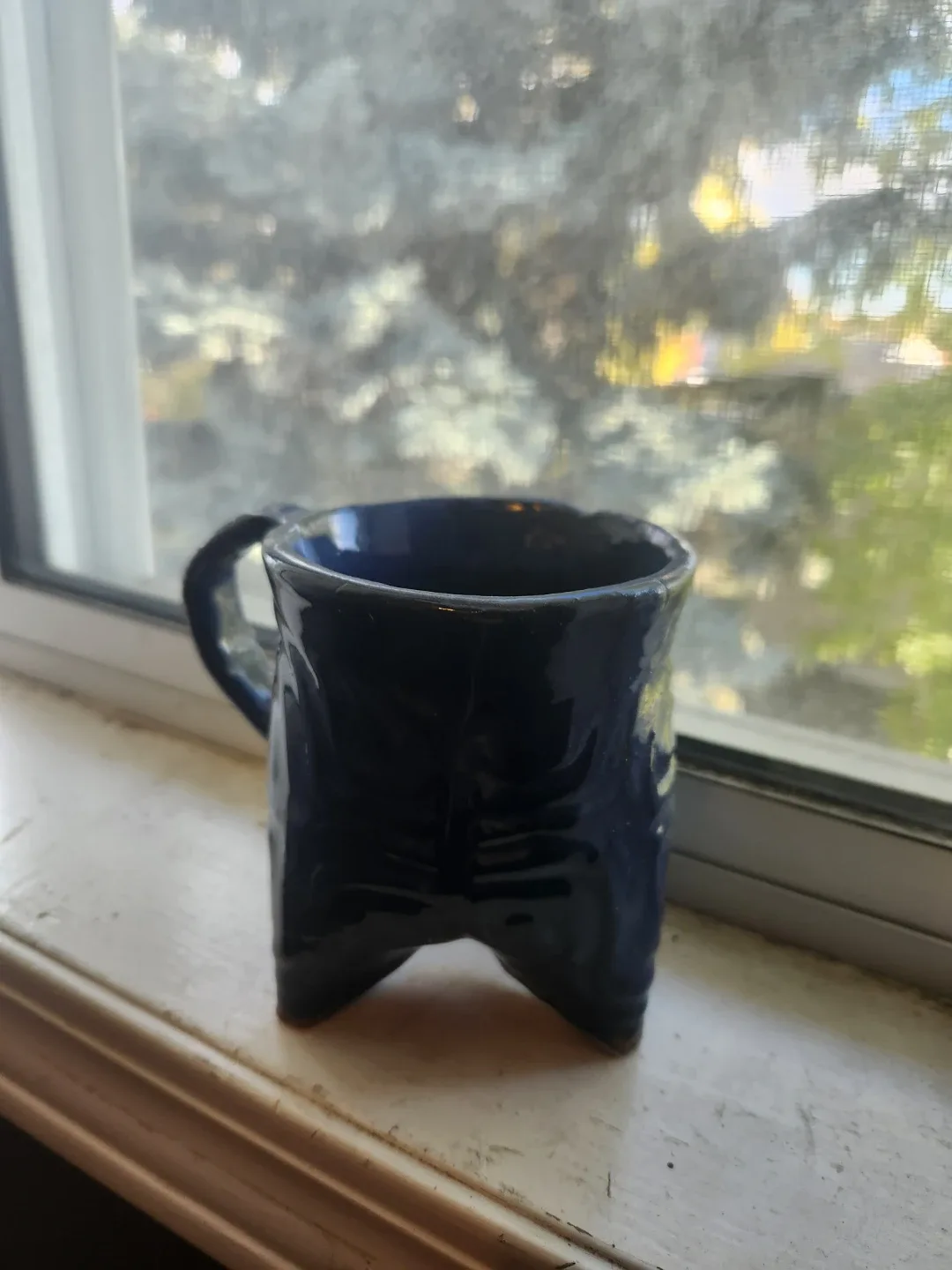 Handmade Blue Ceramic Mug