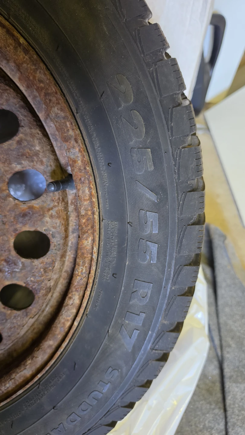 225/55 R17 Winter Tire on Steel Rim