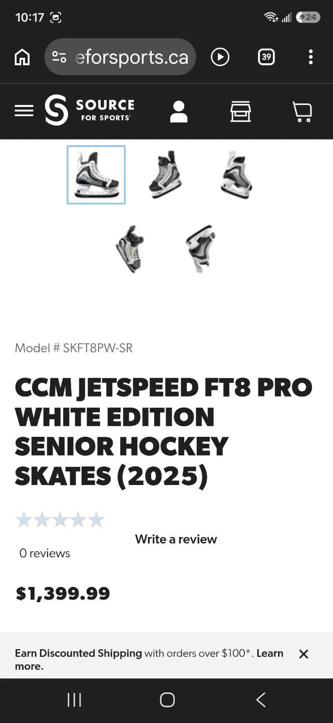 CCM Jetspeed FT8 Pro White Edition Senior Skates - photo 2