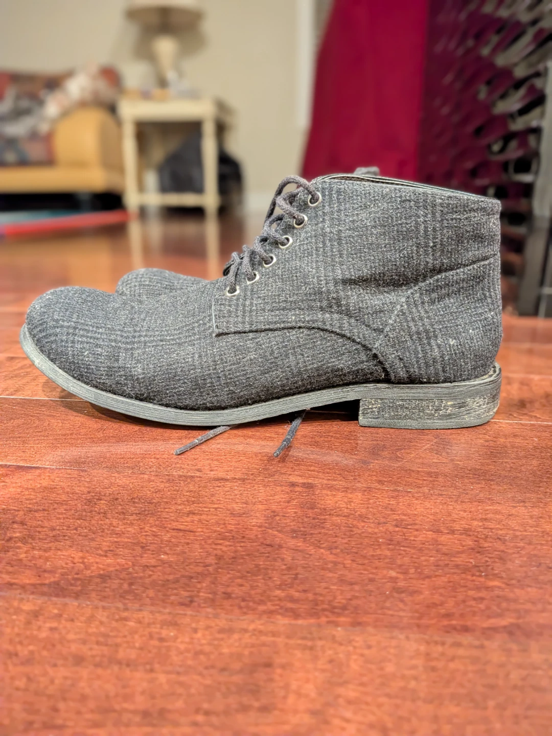 Lowrys Farm Men's Charcoal Tweed Boots - photo 2