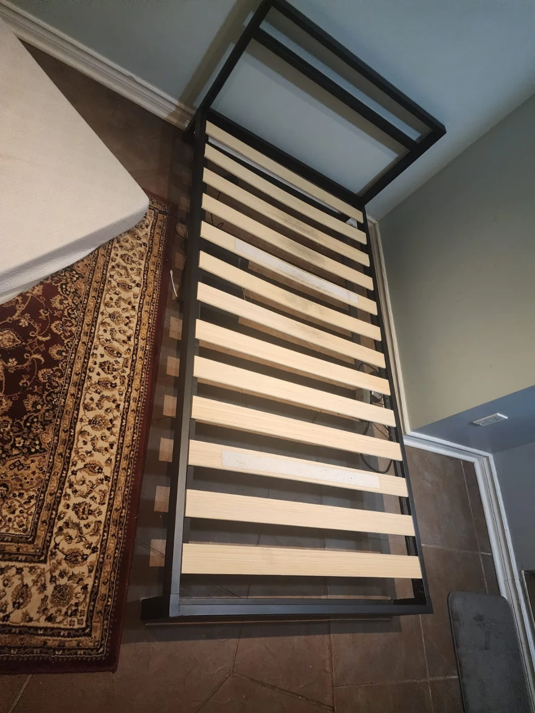 Black Metal Single Bed Frame - photo 2