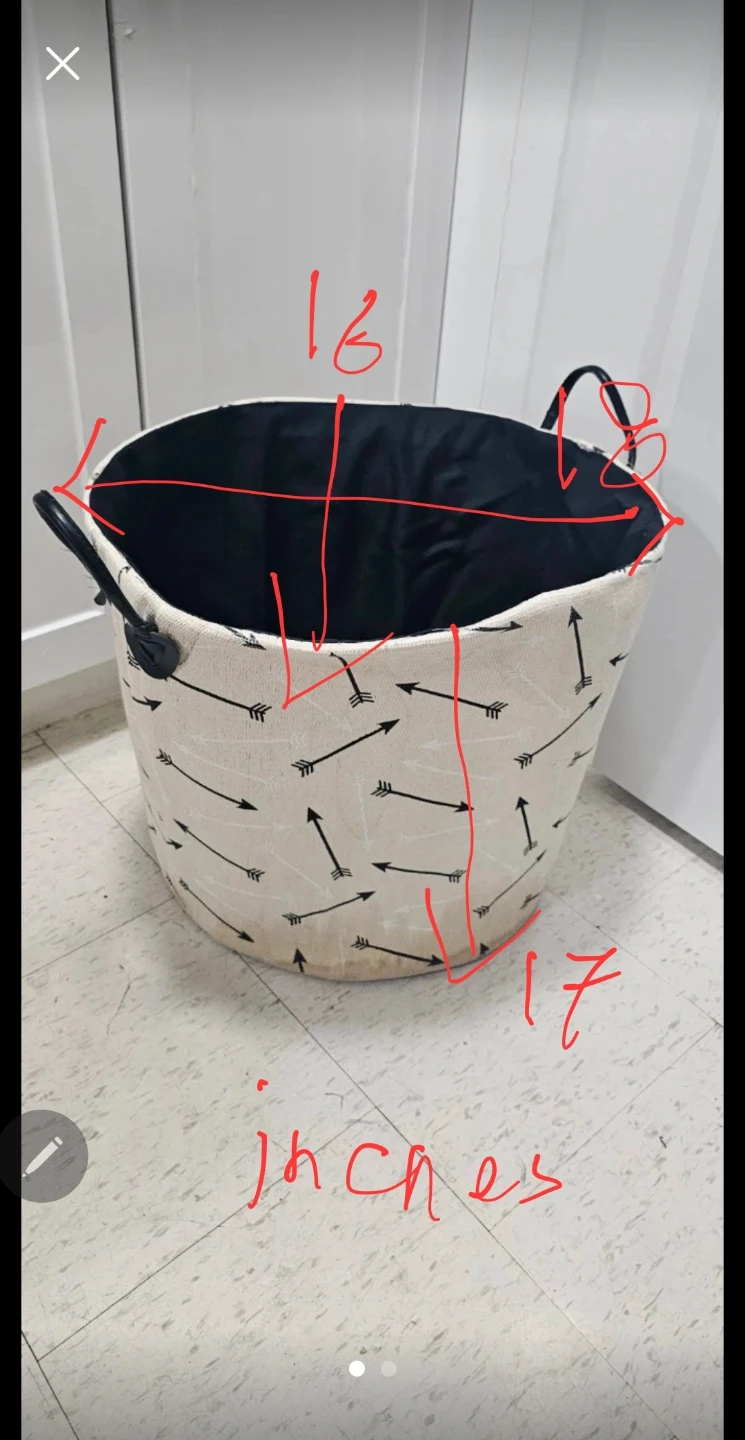 Arrow Print Fabric Laundry Basket - photo 3