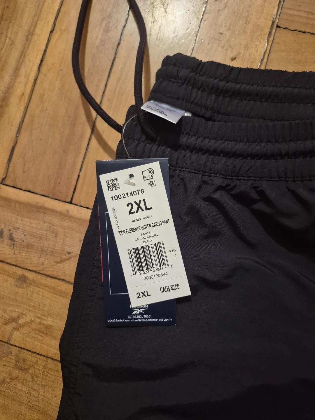 BNWT)Reebok 2XL Icon Elements Woven Cargo Pants - photo 2