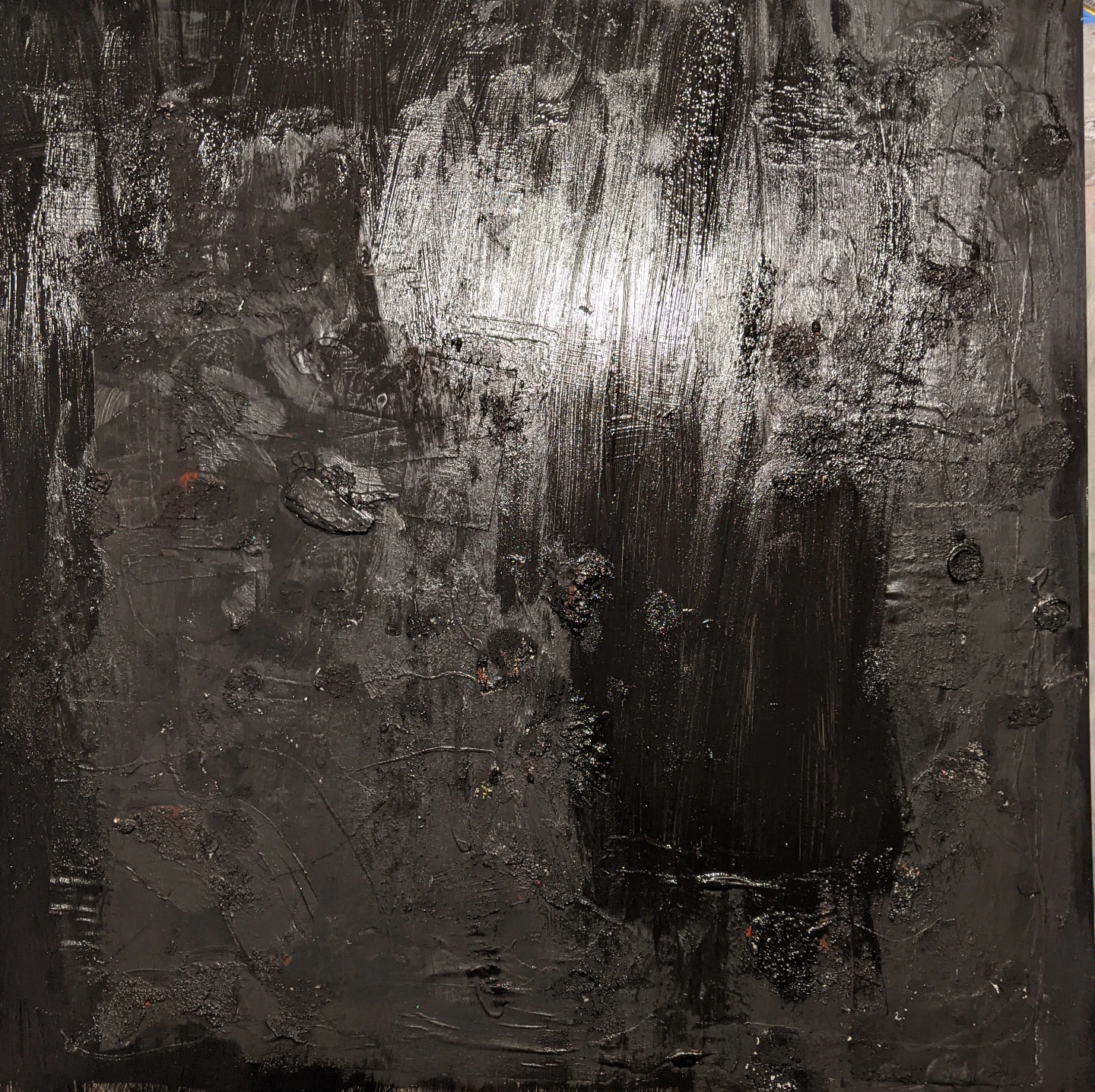 Storytelling in Black 24*24 Abstract Painting - photo 2