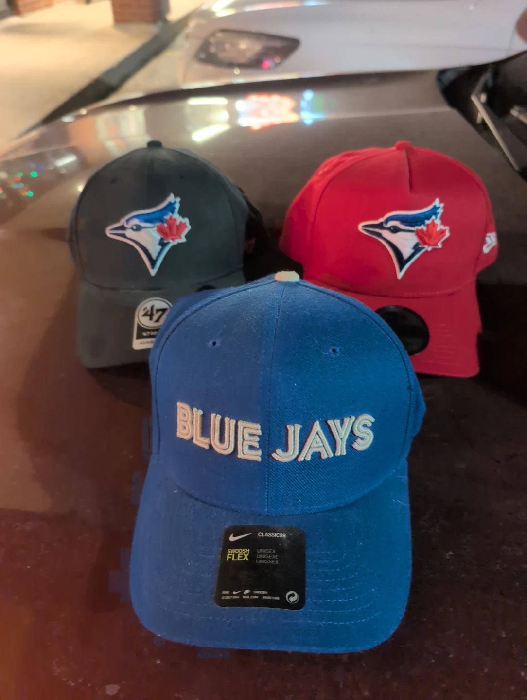 Set of 3 Toronto Blue Jays Baseball Caps