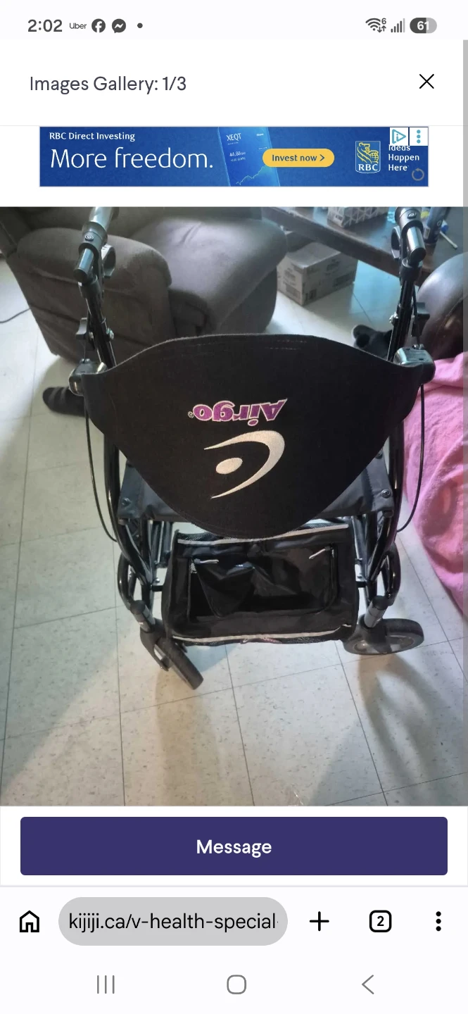 Airgo Fusion 2-in-1 Rollator and Transport Chair