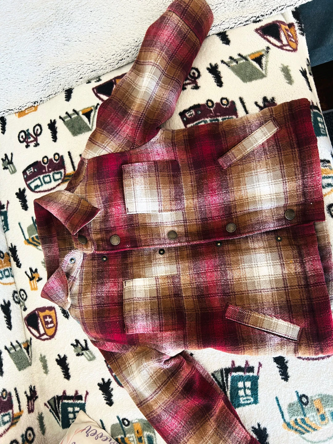 Old Navy Plaid Sherpa Lined Jacket