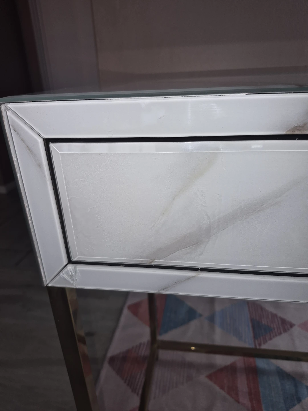 HomeSense Marble Vanity Table with LED Mirror - photo 2