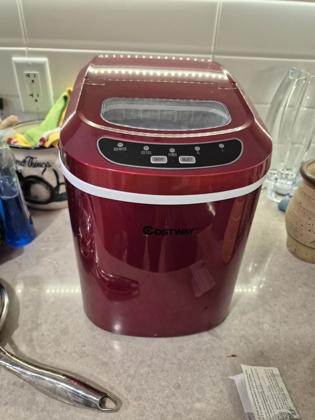 Costway Countertop Ice Maker - Red - photo 3