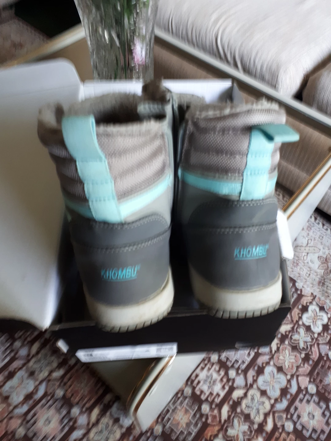Khombu Windy Winter Boots Grey Blue Size 7M - photo 2