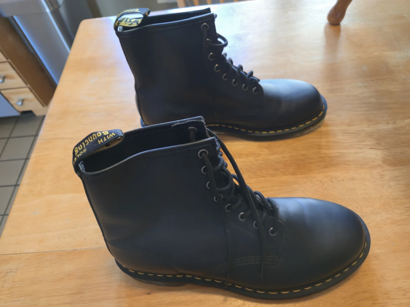 Dr. Martens 1460 Smooth Black Leather Boots Men's Size 12 - photo 2