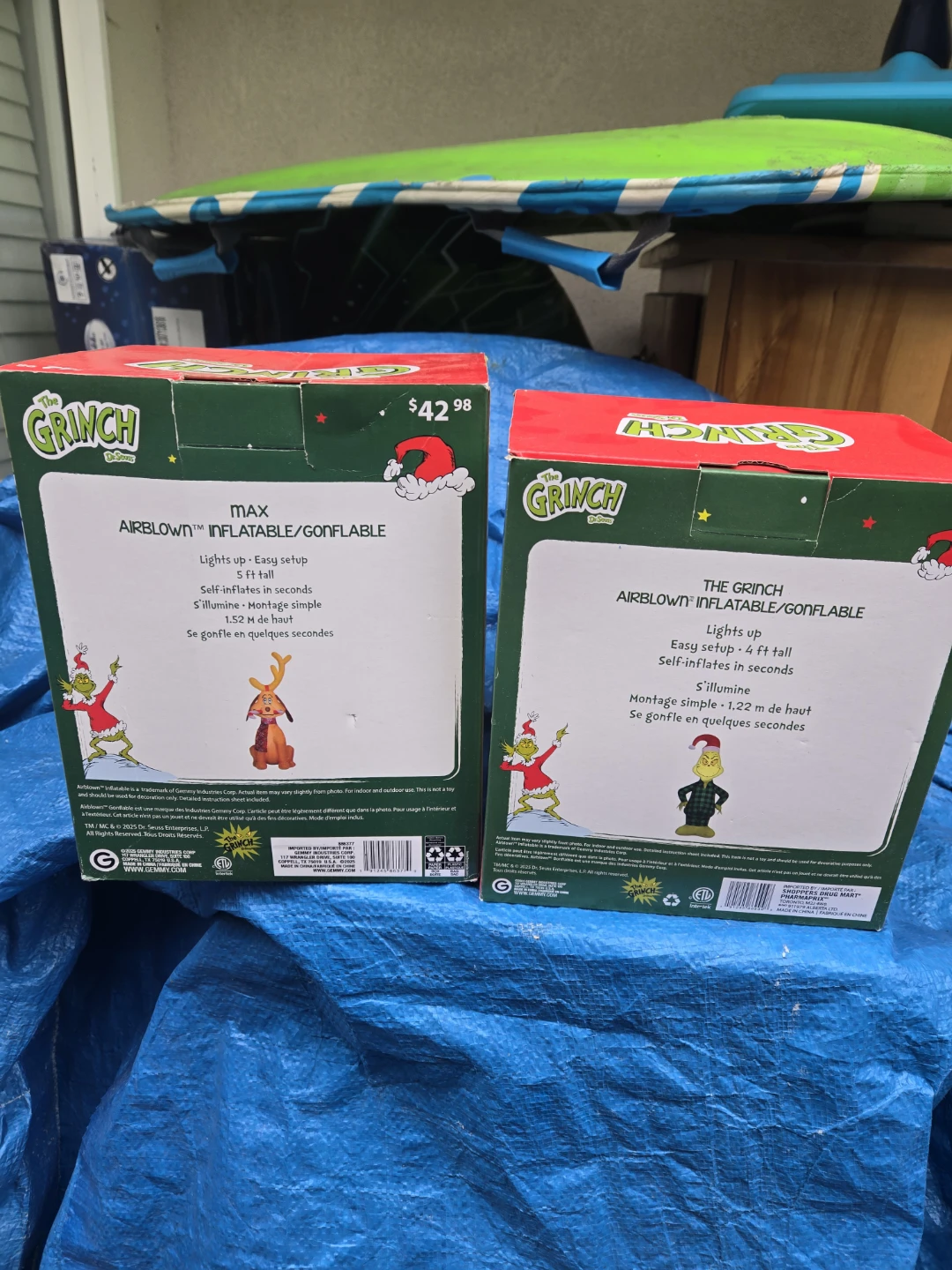 2 christmas inflatable decorations grinch max - photo 4