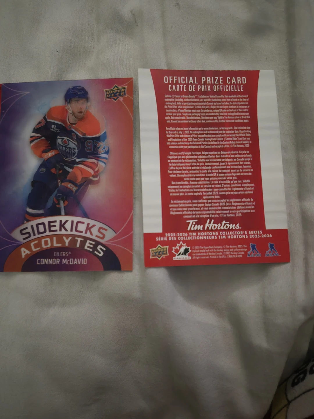 Tim Hortons hockey cards  50.00 two - photo 2