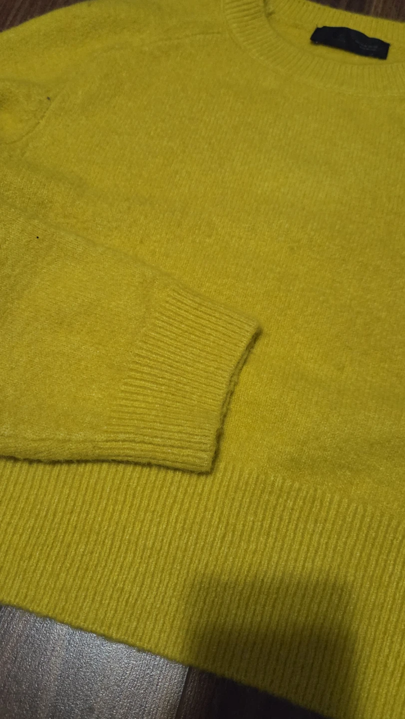 Zara Mustard Yellow Cropped Sweater - photo 5