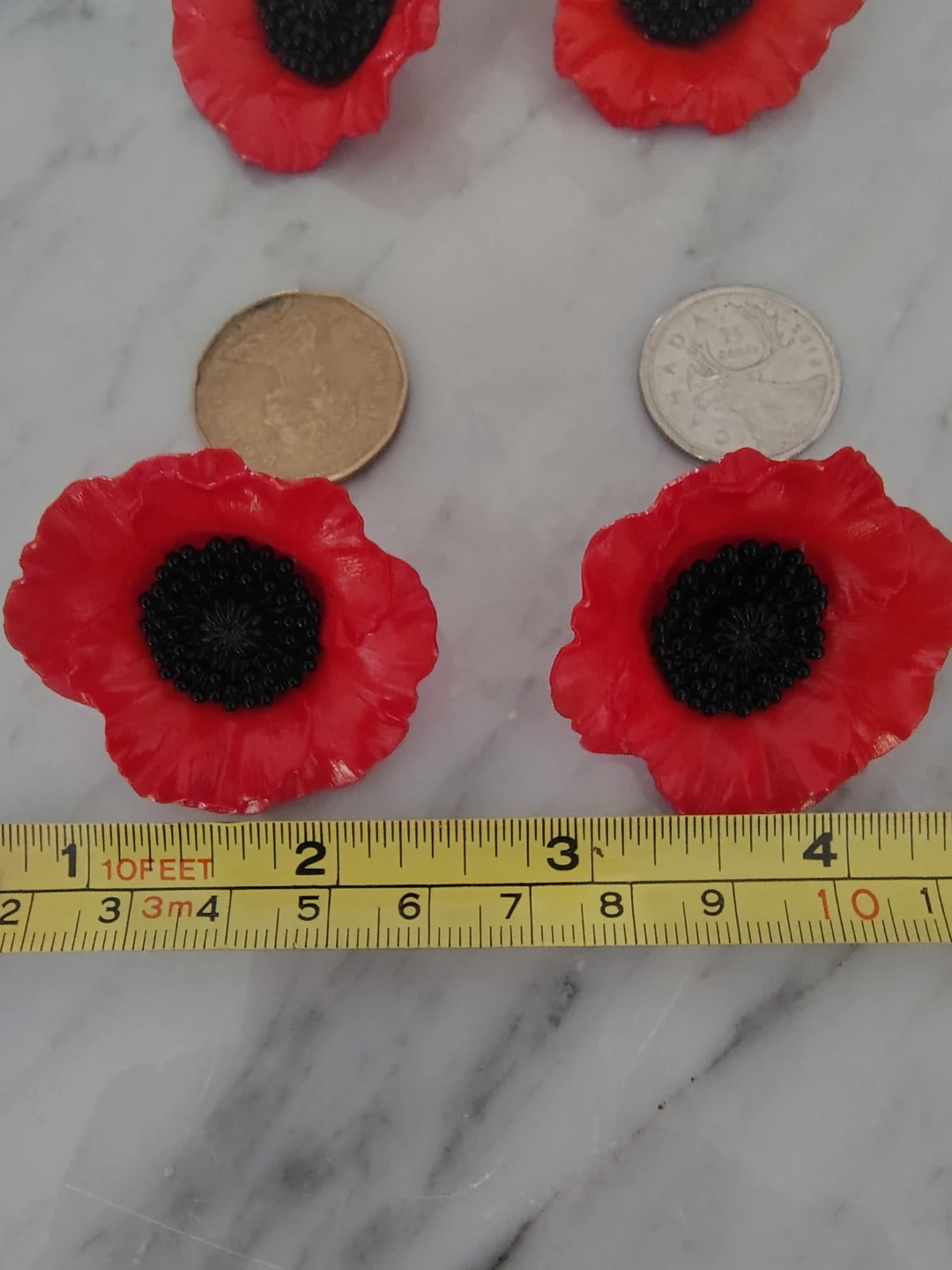 Rare vintage poppy buttons - photo 5