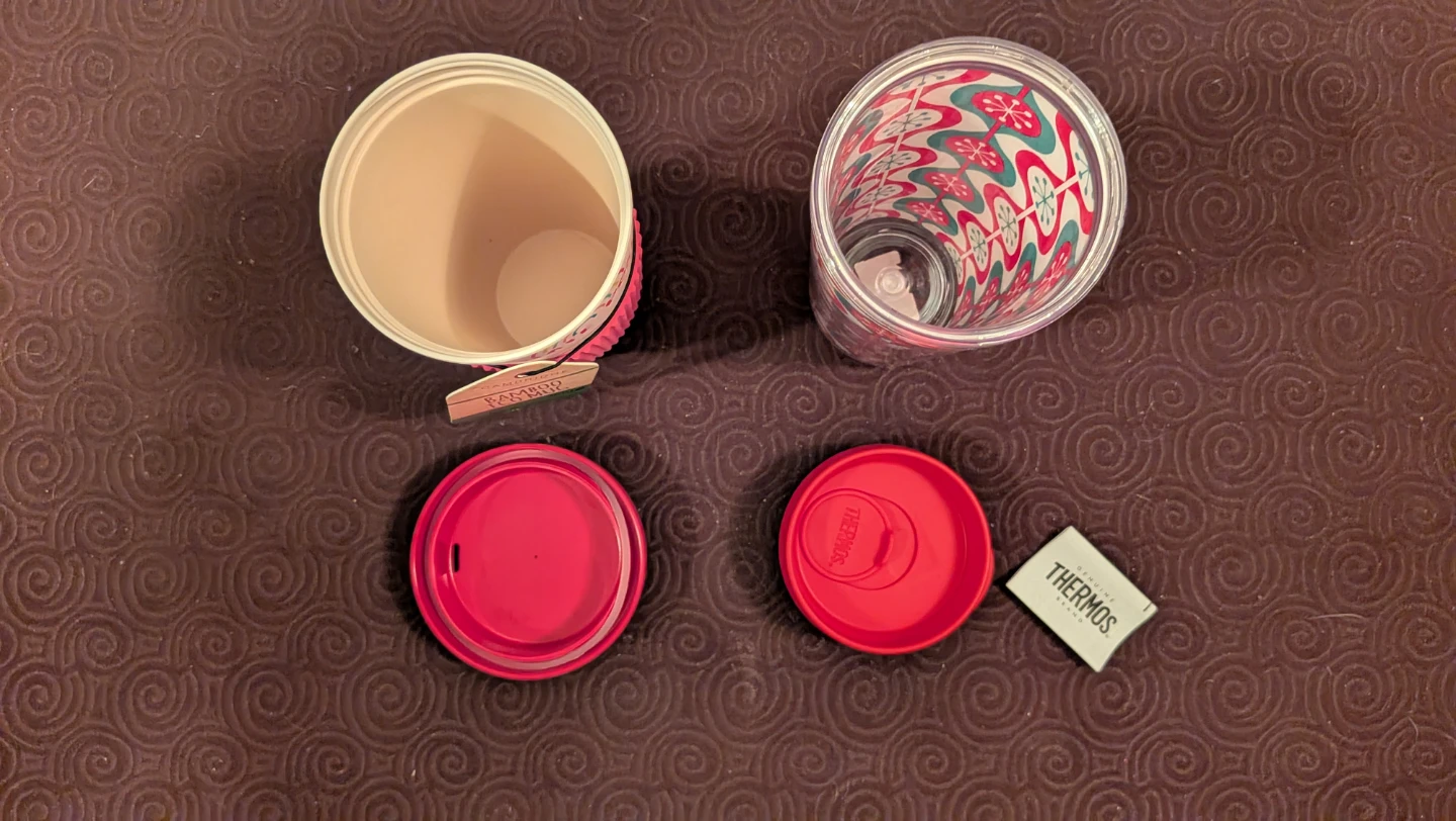 Two Travel Mugs: Cambridge Bamboo and Thermos - photo 3
