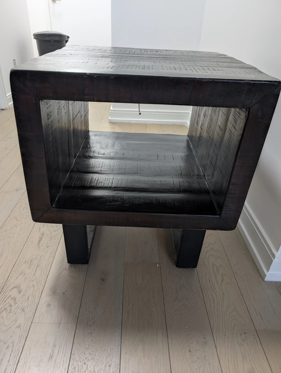 Rustic dark wood side table Ashley Furniture