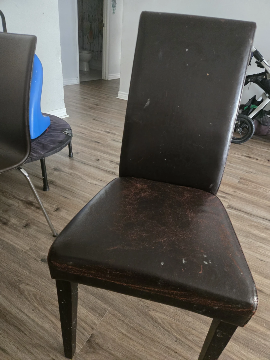 Dark brown dining chair